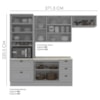 Cozinha Modulada 5 Pecas 272 cm CE171 Americana Cinza Calcare Henn