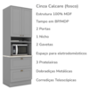 Cozinha Modulada 5 Pecas 272 cm CE171 Americana Cinza Calcare Henn