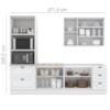 Cozinha Modulada 5 Pecas 272 cm CE377 Americana Branco Calcare Henn