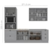 Cozinha Modulada 5 Pecas 272 cm CE377 Americana Cinza Calcare Henn