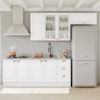 Cozinha Modulada 5 Pecas 280 cm CE379 Americana Branco Calcare Henn