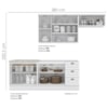Cozinha Modulada 5 Pecas 280 cm CE379 Americana Branco Calcare Henn