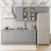 Cozinha Modulada 5 Pecas 280 cm CE379 Americana Cinza Calcare Henn
