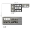 Cozinha Modulada 5 Pecas 280 cm CE379 Americana Cinza Calcare Henn