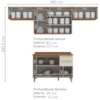 Cozinha Modulada 5 Pecas 280 cm Requinte Nature Areia Henn