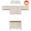 Cozinha Modulada 5 Pecas 280 cm Requinte Nature Areia Henn