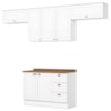Cozinha Modulada 5 Pecas 280cm Americana Branco Nature Henn