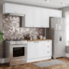 Cozinha Modulada 5 Pecas 280cm Americana Branco Nature Henn