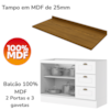 Cozinha Modulada 5 Pecas 280cm Americana Branco Nature Henn