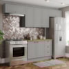 Cozinha Modulada 5 Pecas 280cm Americana Cinza Nature Henn