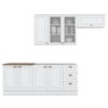 Cozinha Modulada 5 Pecas 280cm CE379 Americana Branco Nature Henn