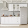 Cozinha Modulada 5 Pecas 280cm CE379 Americana Branco Nature Henn
