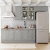 Cozinha Modulada 5 Pecas 280cm CE379 Americana Cinza Nature Henn
