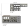 Cozinha Modulada 5 Pecas 280cm CE379 Americana Cinza Nature Henn