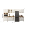 Cozinha Modulada 6 Peças 17008 Freijo Off White Cristal Nicioli