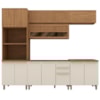 Cozinha Modulada 6 Pecas 272 cm Requinte Nature Areia Henn