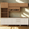Cozinha Modulada 6 Pecas 272 cm Requinte Nature Areia Henn