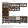 Cozinha Modulada 6 Pecas 272 cm Requinte Nature Areia Henn