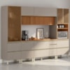 Cozinha Modulada 6 Pecas 310 cm Ripado DP3102 Nogueira Nude Prime Demartez