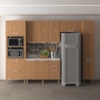 Cozinha Modulada 6 Pecas 320 cm MDP Freijo Marmore Branco Tecno Mobili