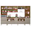 Cozinha Modulada 6 Pecas 330 cm Ripado DP3302 Nogueira Nude Prime Demartez
