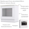 Cozinha Modulada 7 Pecas 272 cm CE790 Americana Branco Calcare Henn