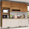 Cozinha Modulada 7 Pecas 272 cm Requinte Nature Areia Henn