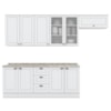 Cozinha Modulada 7 Pecas 280 cm CE791 Americana Branco Calcare Henn