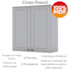 Cozinha Modulada 7 Pecas 280 cm CE791 Americana Cinza Calcare Henn