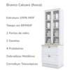 Cozinha Modulada 7 Pecas 343 cm CE172 Americana Branco Calcare Henn