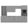 Cozinha Modulada 7 Pecas 343 cm CE172 Americana Cinza Calcare Henn