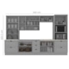Cozinha Modulada 7 Pecas 343 cm CE172 Americana Cinza Calcare Henn