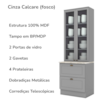 Cozinha Modulada 7 Pecas 343 cm CE172 Americana Cinza Calcare Henn