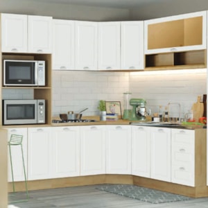 Cozinha Modulada 9 Pecas 225X195 cm DENV Branco Rivera Dtall