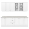 Cozinha Modulada 9 Pecas 240 cm CE856 Americana Branco Calcare Henn