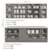 Cozinha Modulada 9 Pecas 240 cm CE856 Americana Cinza Calcare Henn