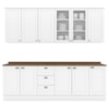 Cozinha Modulada 9 Pecas 240cm CE856 Americana Branco Nature Henn