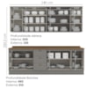 Cozinha Modulada 9 Pecas 240cm CE856 Americana Cinza Nature Henn