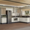 Cozinha Modulada 9 Peças MDF Kali Bianco Toq Bianco Toq Nicioli