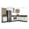 Cozinha Modulada 9 Peças MDF Kali Bianco Toq Branco Uv Nicioli