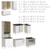 Cozinha Modulada 9 Peças MDF Kali Bianco Toq Branco Uv Nicioli
