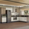 Cozinha Modulada 9 Peças MDF Kali Carvalho Toq Bianco Toq Nicioli