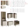 Cozinha Modulada 9 Peças MDF Kali Carvalho Toq Bianco Toq Nicioli