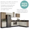 Cozinha Modulada 9 Peças MDF Kali Carvalho Toq Bianco Toq Nicioli