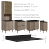 Cozinha Modulada 9 Peças MDF Kali Carvalho Toq Carvalho Toq Nicioli