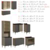 Cozinha Modulada 9 Peças MDF Kali Carvalho Toq Chumbo Nicioli