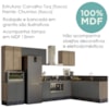 Cozinha Modulada 9 Peças MDF Kali Carvalho Toq Chumbo Nicioli