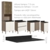 Cozinha Modulada 9 Peças MDF Kali Carvalho Toq Off White Cetim Nicioli