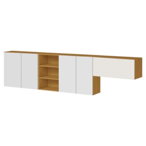 Cozinha Modulada Armario Aereo 3 Pecas Cinamomo Branco ARMoveis