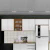 Cozinha Modulada Armario Aereo 3 Pecas Cinamomo Branco ARMoveis